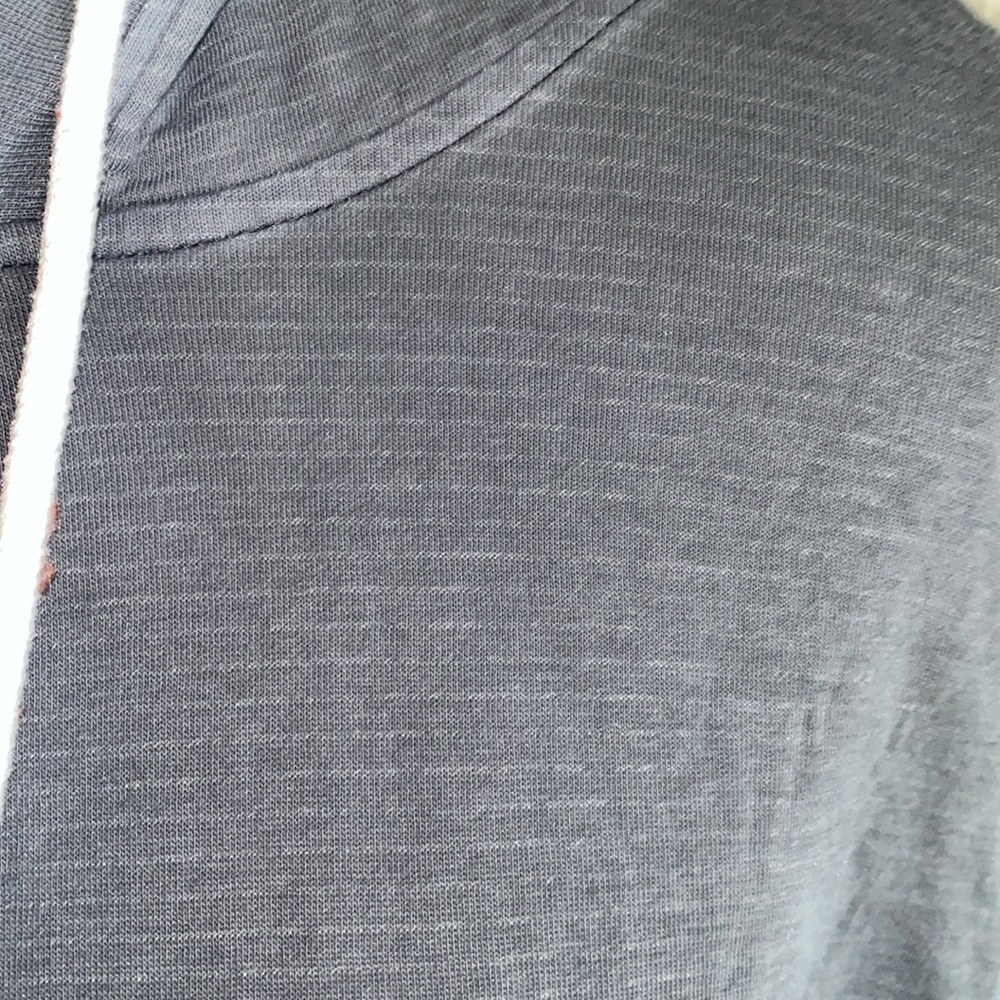 Athleta Charcoal Gray Pullover Hoodie with Light Pink Drawstrings - Picture 7 of 9